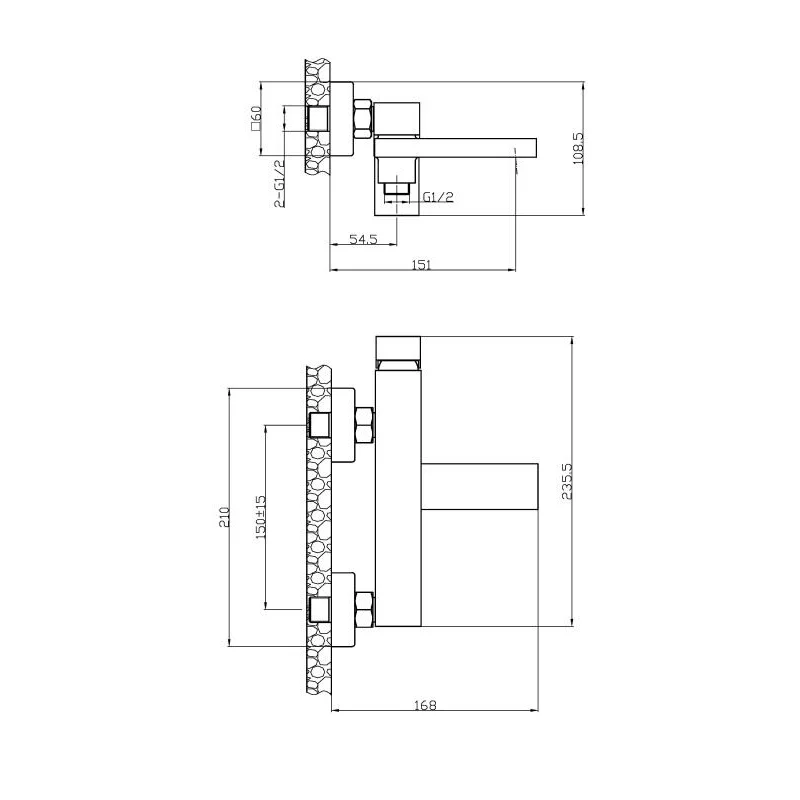 Agger Great A2810044 смеситель для ванны/душа однорычажный, черный