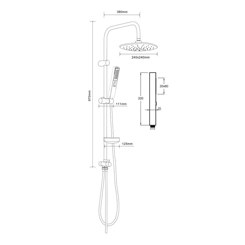 Agger Marine S002cr душевая система, хром