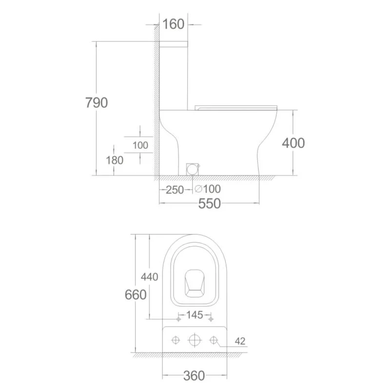 Agger AT03000 унитаз-компакт безободковый, сиденье с микролифтом