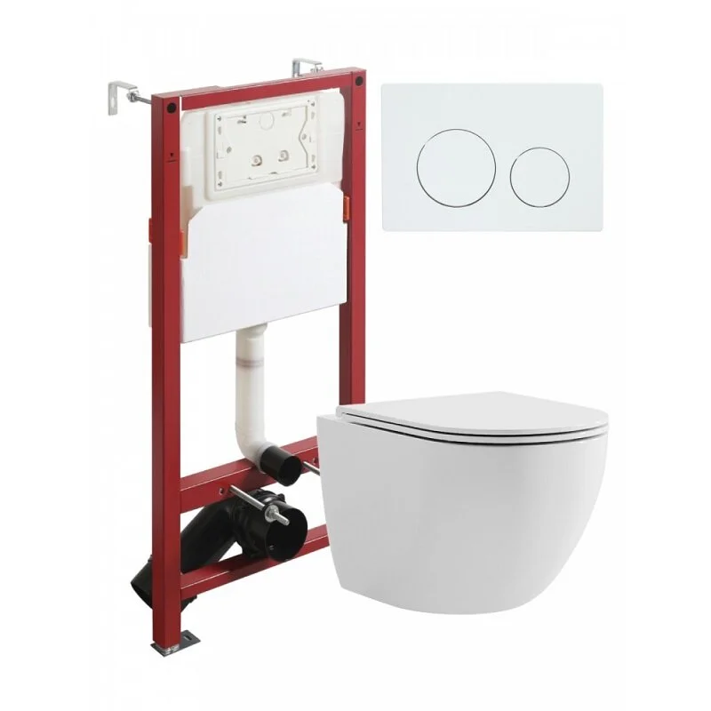 Agger ATI06100+APB144 Унитаз подвесной безободковый белый с инсталляцией, микролифт, кнопка смыва черная Agger ATI06100+APB144 Унитаз подвесной безободковый белый с инсталляцией, микролифт, кнопка смыва черная