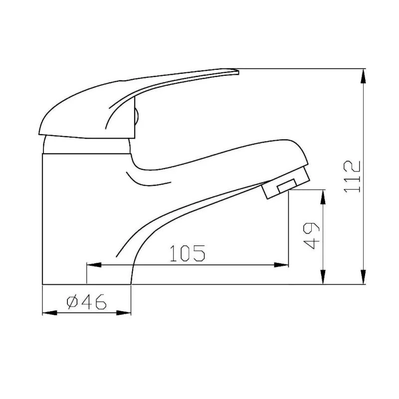 Agger Move A0602100 смеситель для раковины однорычажный, хром