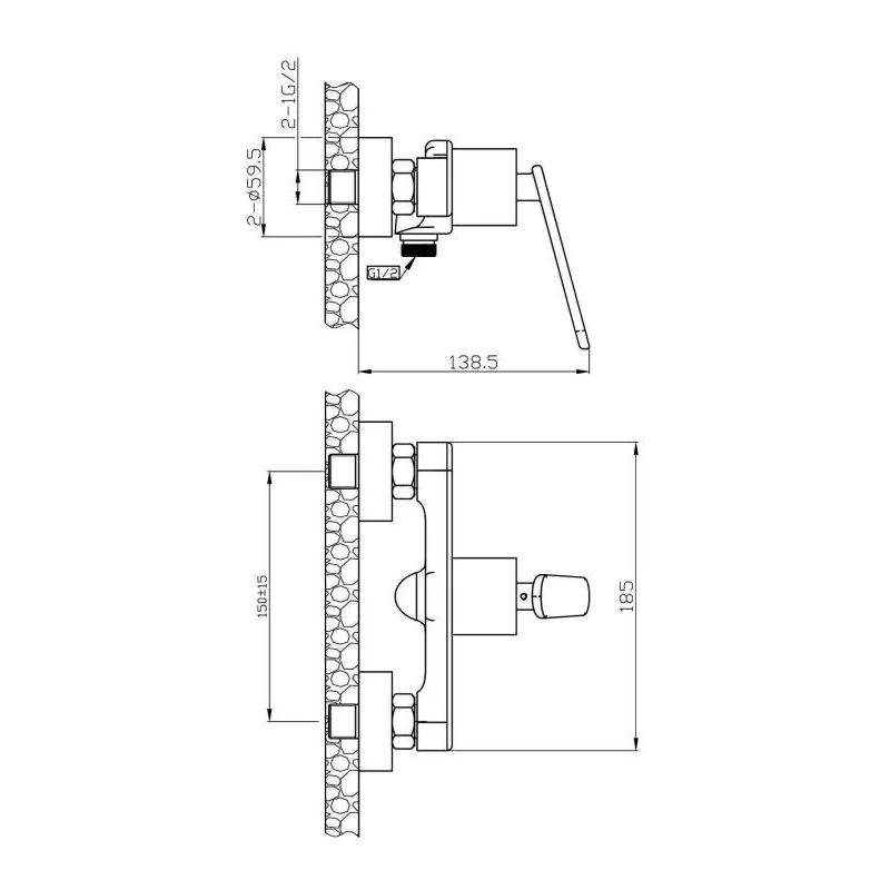 Agger Beauty A2620000 смеситель для душа однорычажный, хром