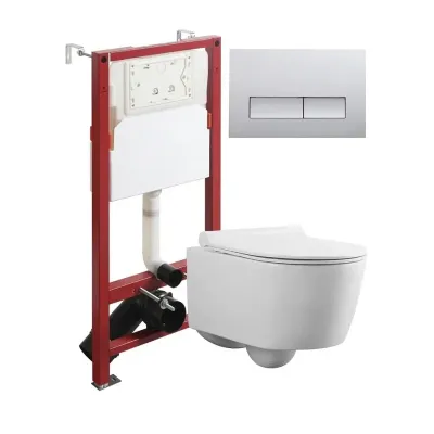 Agger ATI03100+APB244 Унитаз подвесной безободковый ...