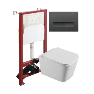 Agger ATI03100+APB100 Унитаз подвесной безободковый ...