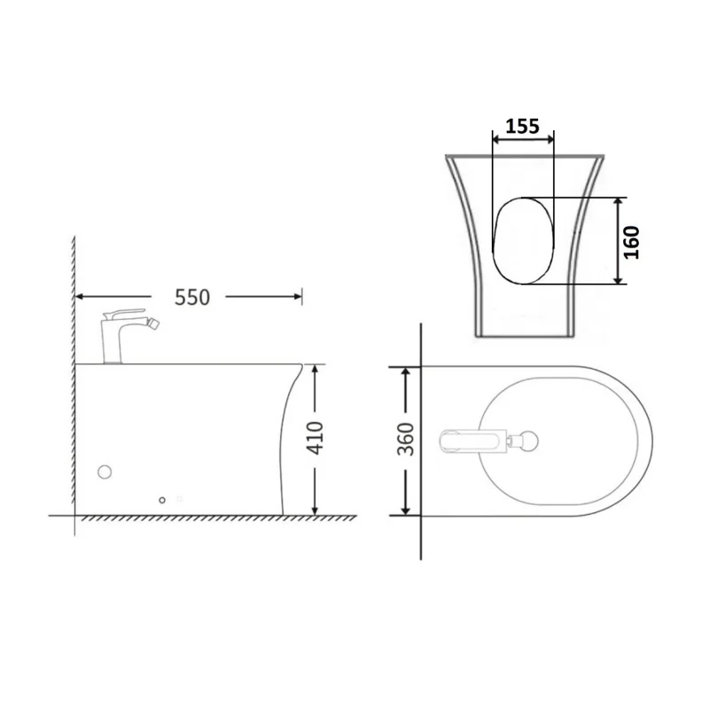 Биде Agger AT01300 напольное