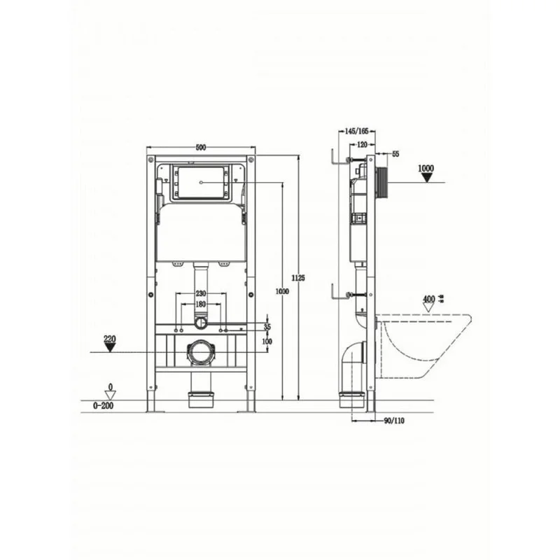 Agger ACC500 Инсталляция для подвесного унитаза