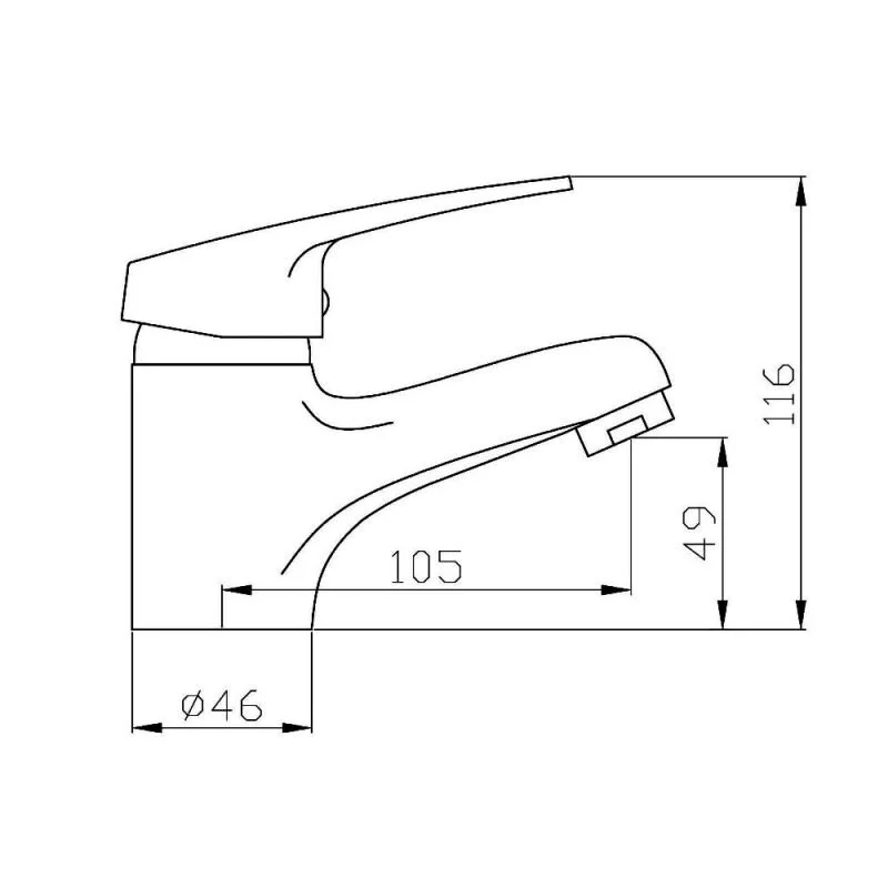 Agger Exact A2102100 смеситель для раковины однорычажный, хром