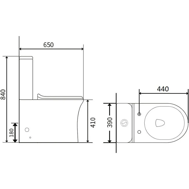 Унитаз-компакт Agger AT01000 безободковый, сиденье с микролифтом