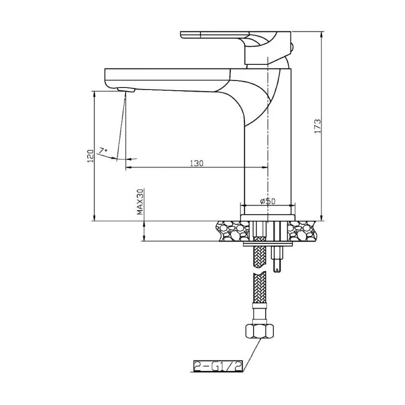 Agger Gorgeous A0202144 смеситель для раковины однорычажный, черный