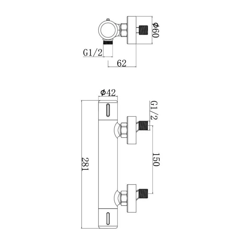 Agger Thermo A2450000 термостат для душа, хром