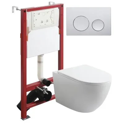 Agger ATI04100+APB144 Унитаз подвесной безободковый ...