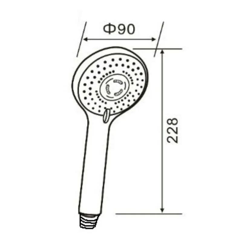 Лейка для душа Agger Wave A03 d 90 мм, 3 режима, хром