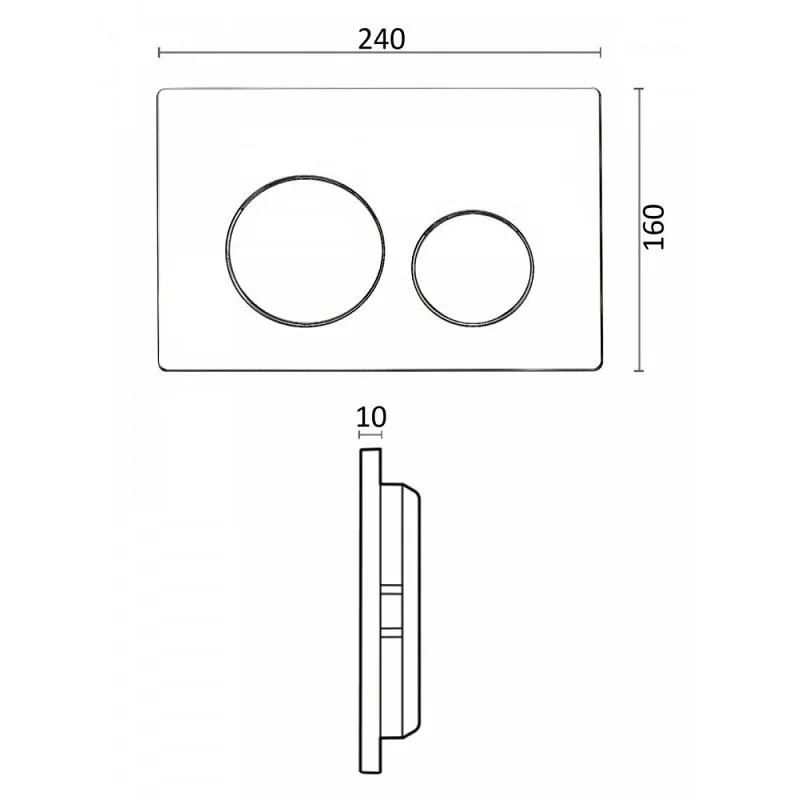 Agger APB0100 Кнопка смыва хром глянцевый