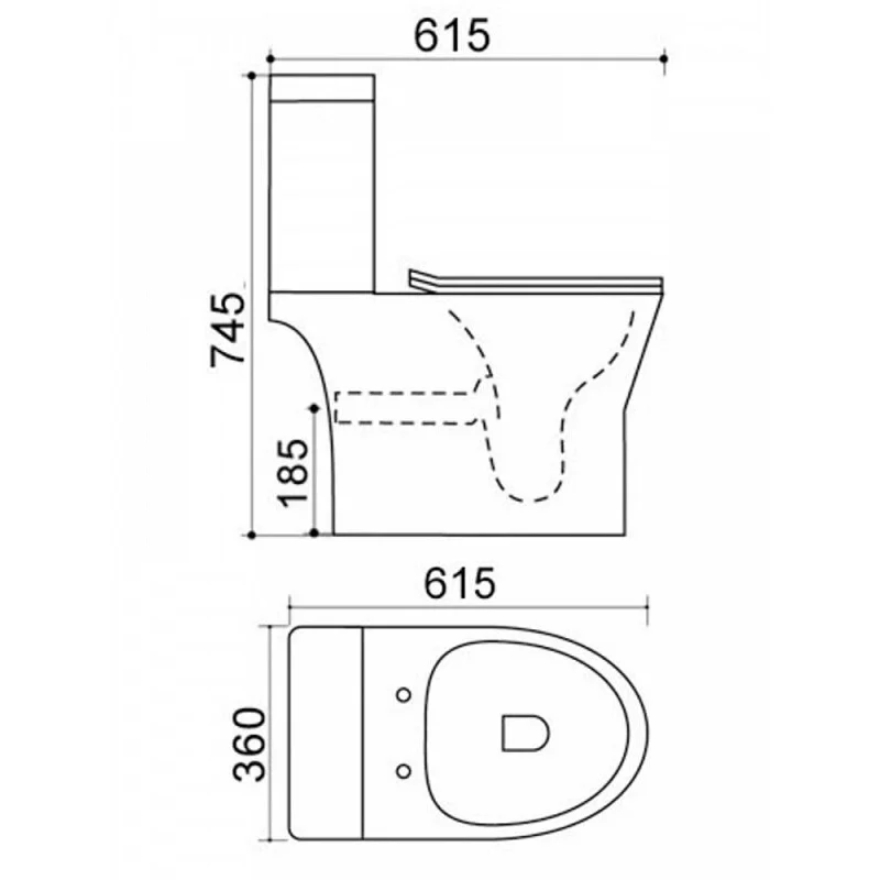 Agger AT07000 Унитаз-компакт безободковый, сиденье с микролифтом 