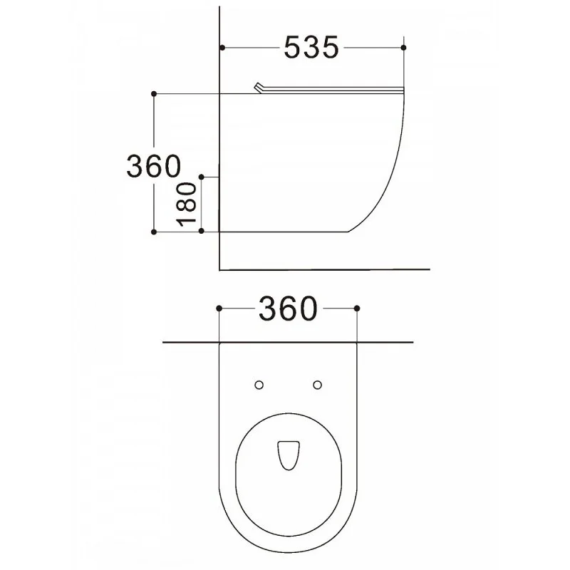 Agger AT03144 Унитаз подвесной безободковый, сиденье с микролифтом, черный
