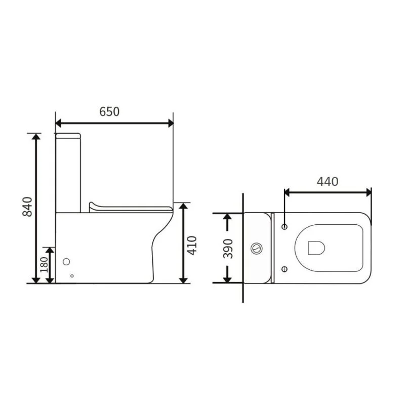 Унитаз-компакт Agger AT02000 безободковый, сиденье с микролифтом