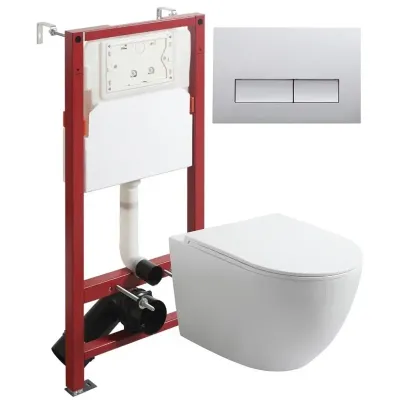 Agger ATI04100+APB244 Унитаз подвесной безободковый ...