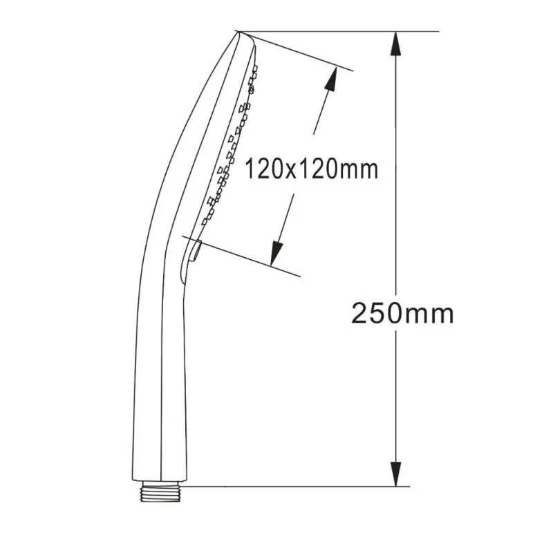 Лейка для душа Agger Marine AHS05, 3 режима, 120х120 хром