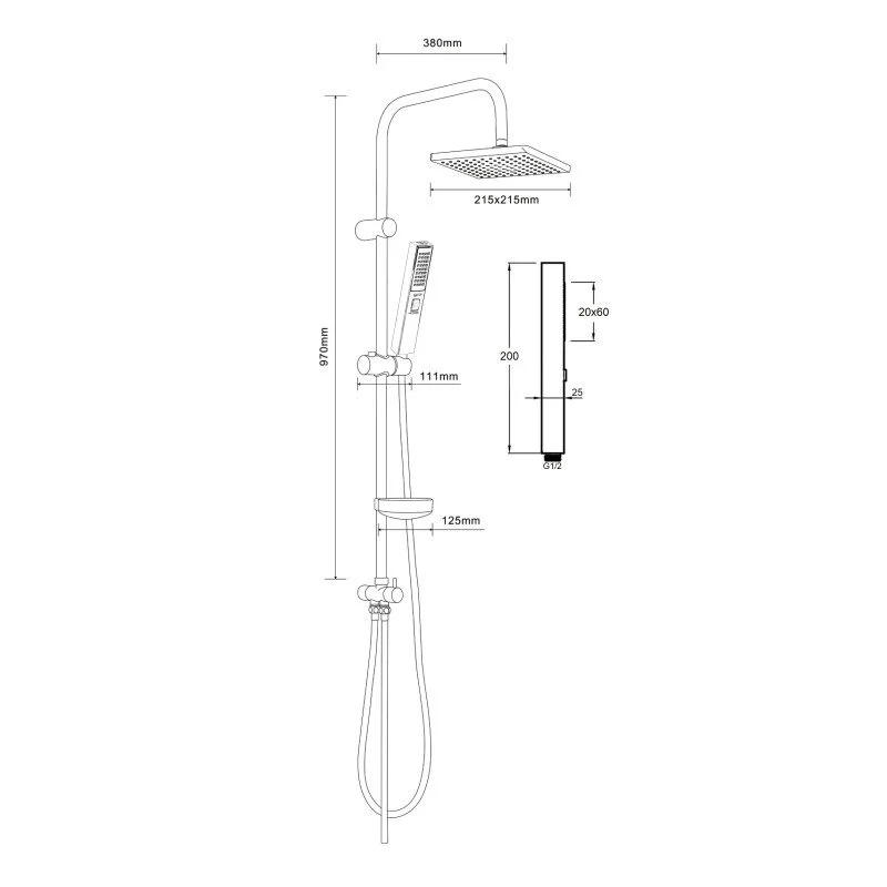 Agger Fresh S001cr душевая система, хром