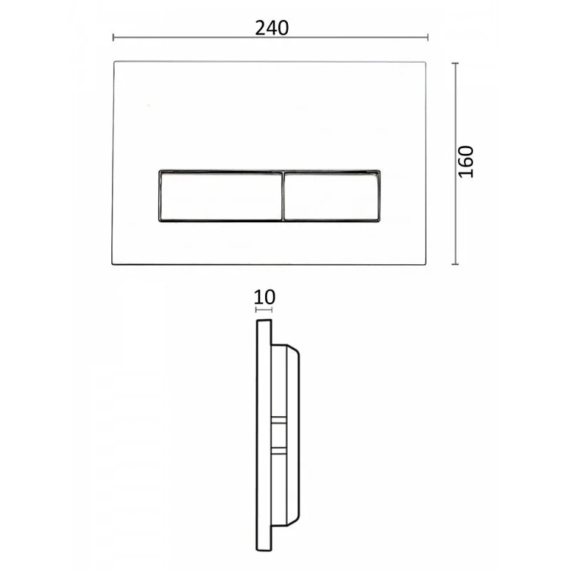 Agger APB0244 Кнопка смыва черная матовая