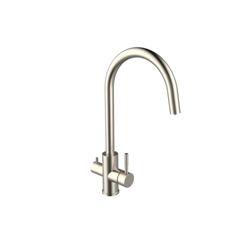 Agger Zest A0700733 смеситель для кухни однорычажный с каналом для питьевой воды, никель Agger Zest A0700733 смеситель для кухни однорычажный с каналом для питьевой воды, никель