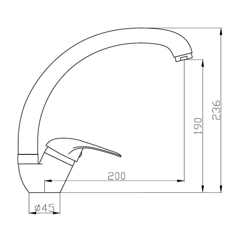 Agger Move A0600200 смеситель для кухни однорычажный, хром