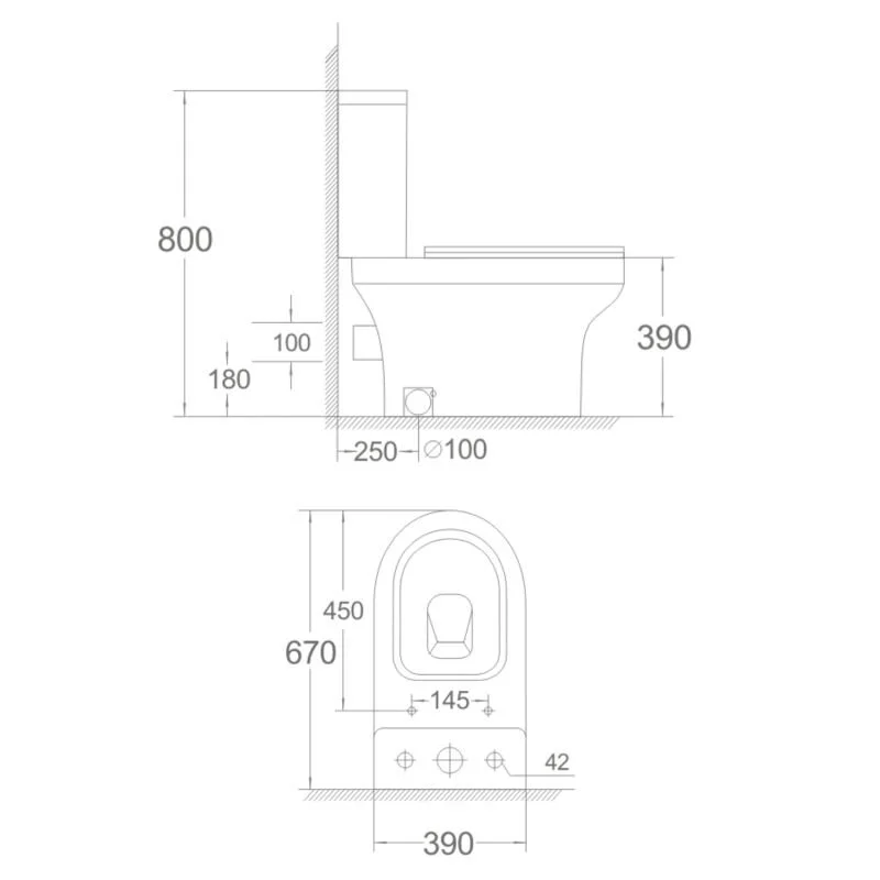 Agger AT04000 унитаз-компакт безободковый, сиденье с микролифтом