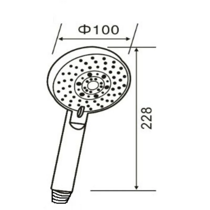 Лейка для душа Agger Splash A02 d 100 мм, 5 режимов, хром