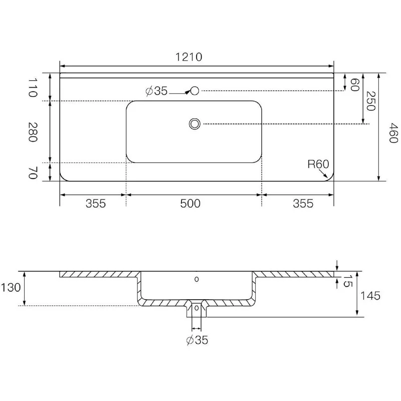Раковина Allen Brau Paris 120 4.61003.20