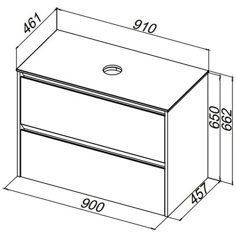 Тумба под раковину Allen Brau Activity 90 1.34005.WM белый матовый/черный браш