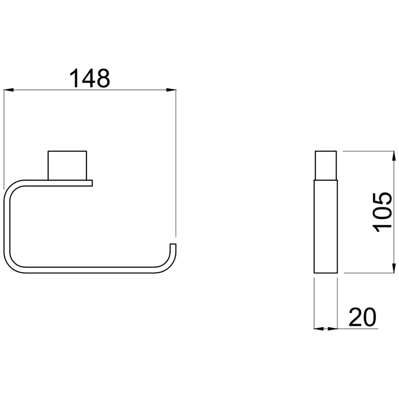 Держатель туалетной бумаги Allen Brau Infinity 6.21007-31 черный матовый