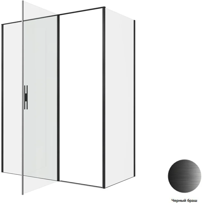 Душевой уголок Allen Brau Priority 160x80 3.31039.BBA + 3.31042.BBA черный браш