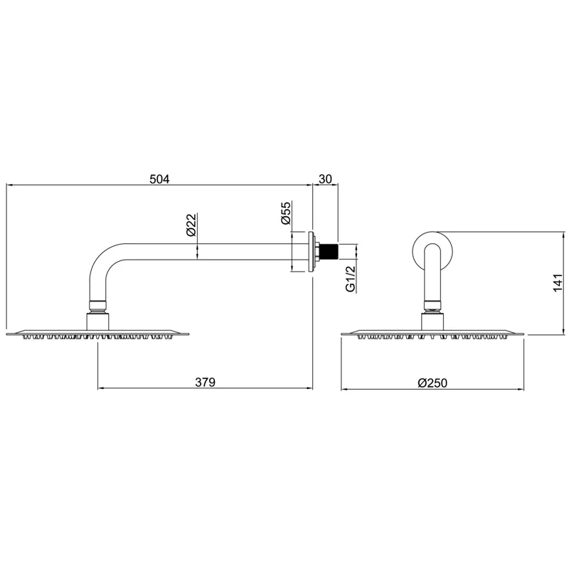 Верхний душ Allen Brau Infinity 5.21019-00 хром