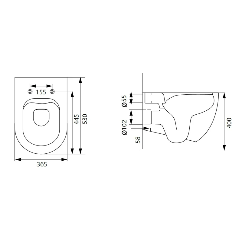 Чаша подвесного унитаза Allen Brau Reality 4.32006.31 черный матовый
