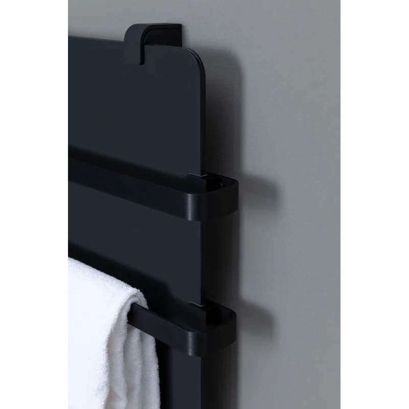 Полотенцесушитель электрический Allen Brau Infinity 120x44 с рейлингом 2.0 и креплением, черный матовый