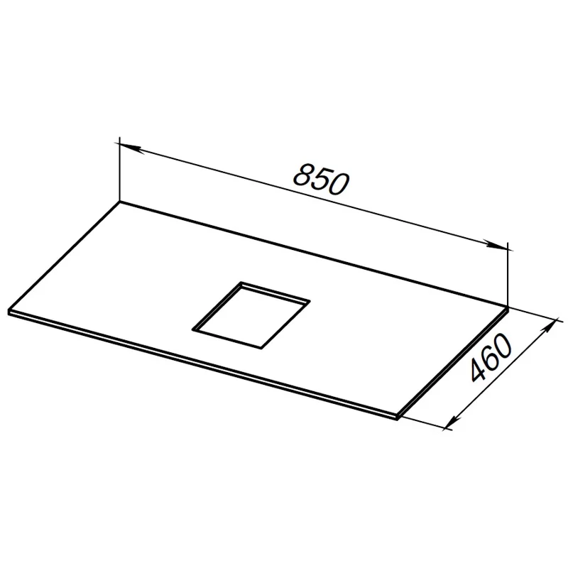 Столешница Allen Brau Infinity 85 1.21011.DG-S пепел структ