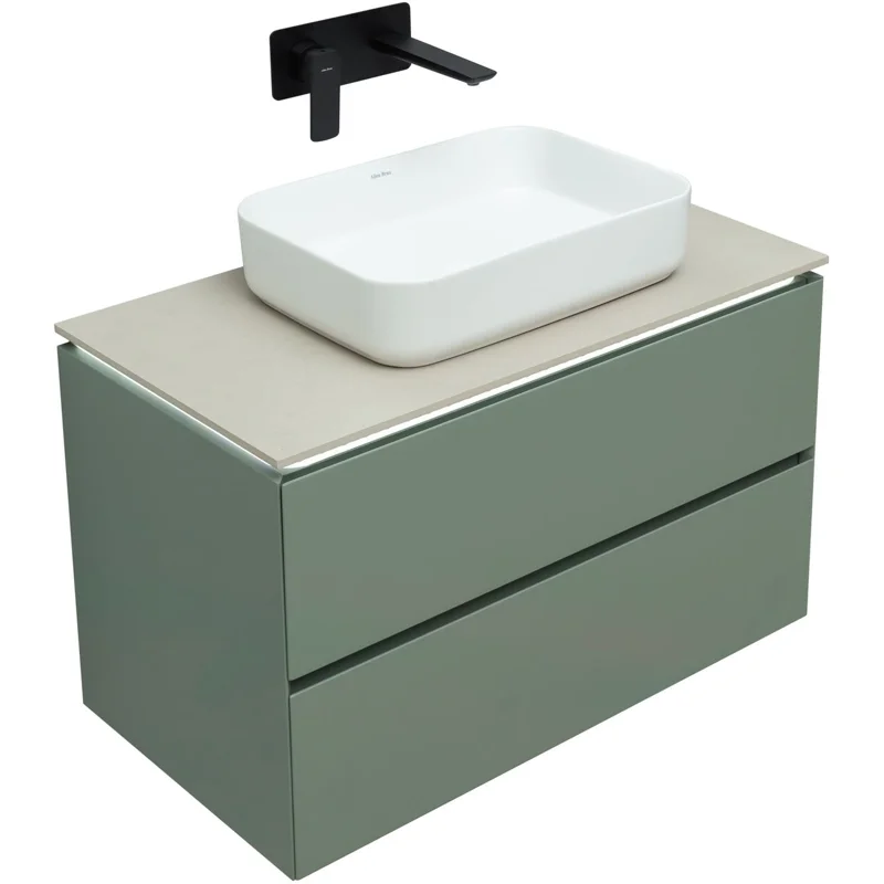 Тумба под раковину Allen Brau Infinity 85 1.21001.CGM олива матовый