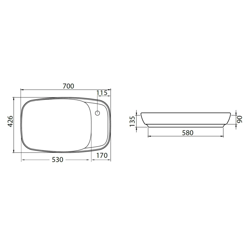Раковина накладная Allen Brau Liberty 4.32012.31 черный матовый