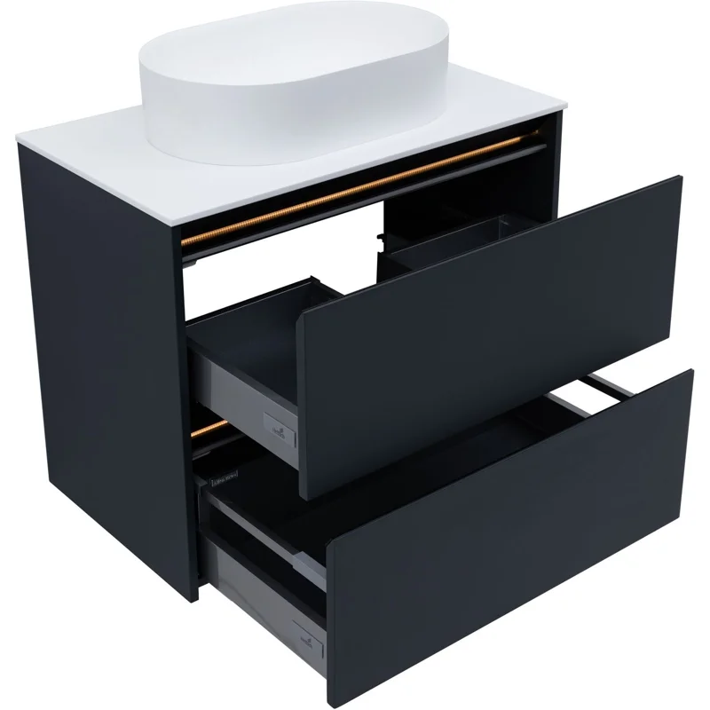 Тумба под раковину Allen Brau Activity 80 1.34004.AM антрацит матовый/черный браш