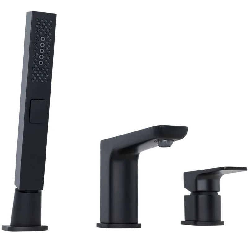 Смеситель на борт ванны Allen Brau Infinity 5.21008-31 (с внутренней частью) черный матовый