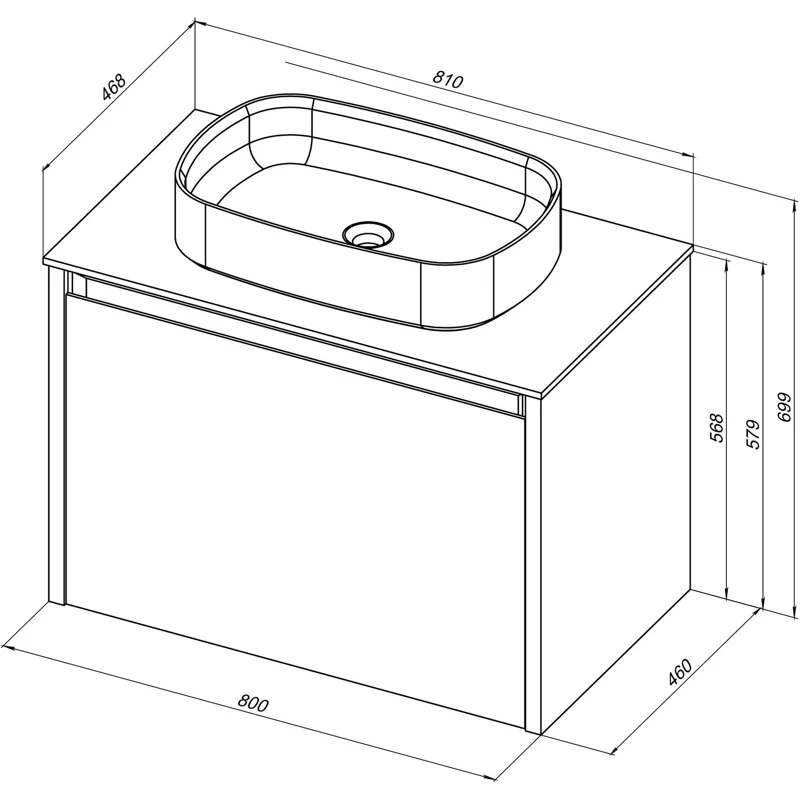 Тумба под раковину Allen Brau Fantasy 80 1.11002.WM белый матовый