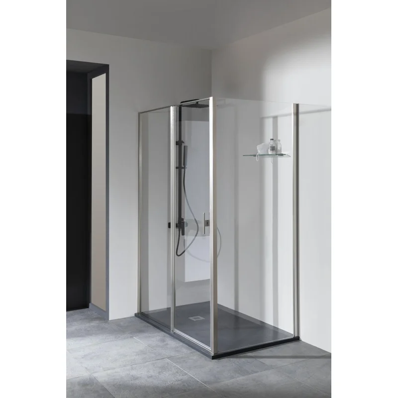 Душевой уголок Allen Brau Priority 140x90 3.31011.BA + 3.31017.BA серебро браш