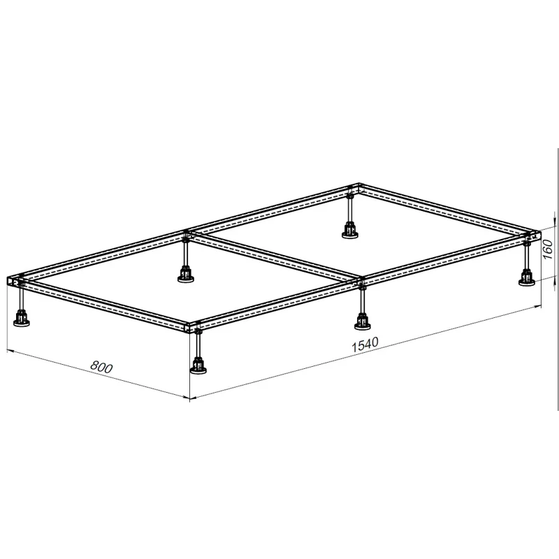Каркас для поддона Allen Brau 160х90 8.00008