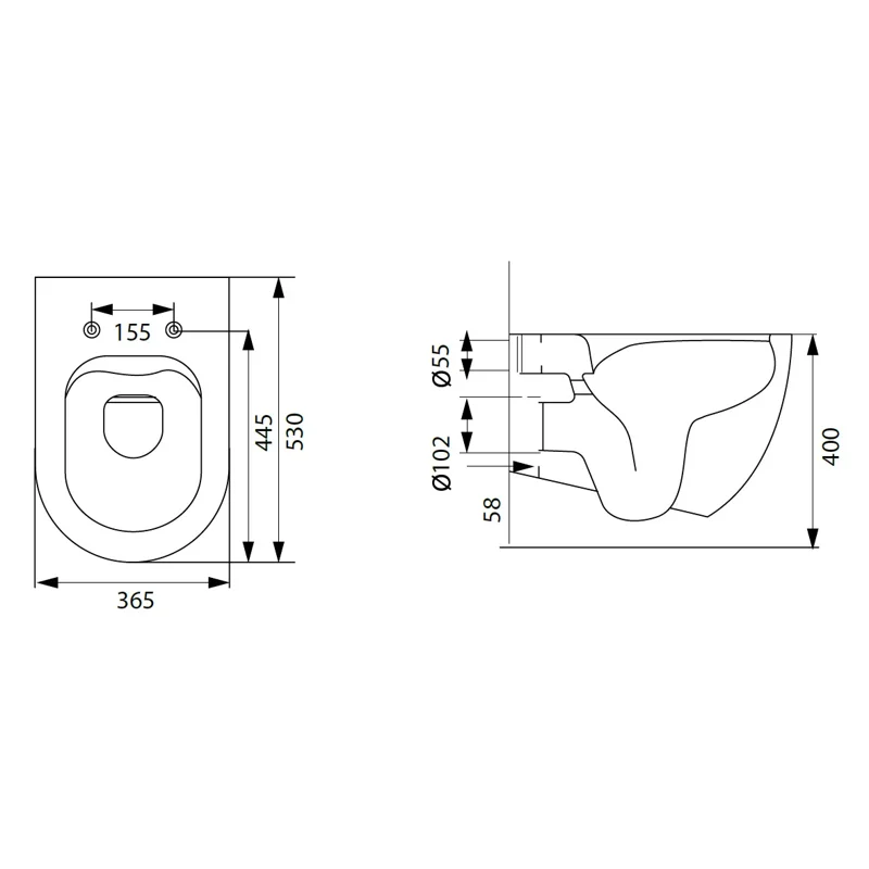 Чаша подвесного унитаза Allen Brau Reality 4.32006.AN антрацит