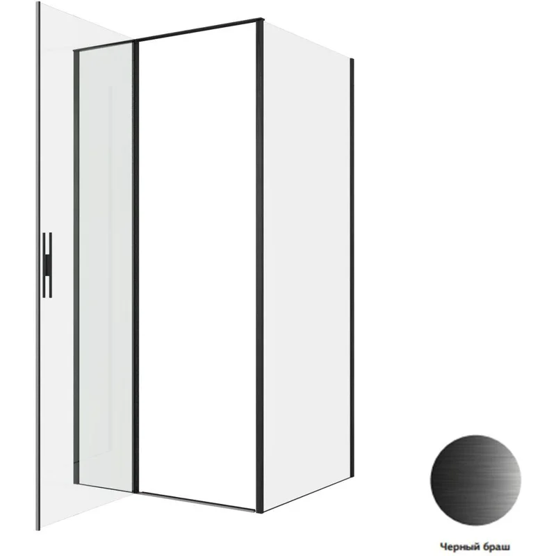 Душевой уголок Allen Brau Priority 100x90 3.31030.BBA + 3.31045.BBA черный браш