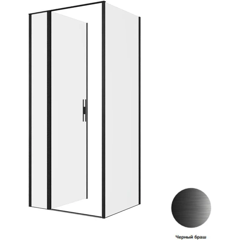 Душевой уголок Allen Brau Priority 90x80 3.31027.BBA + 3.31042.BBA черный браш