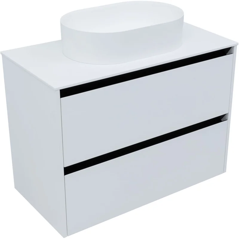 Тумба под раковину Allen Brau Activity 90 1.34005.WM белый матовый/черный браш