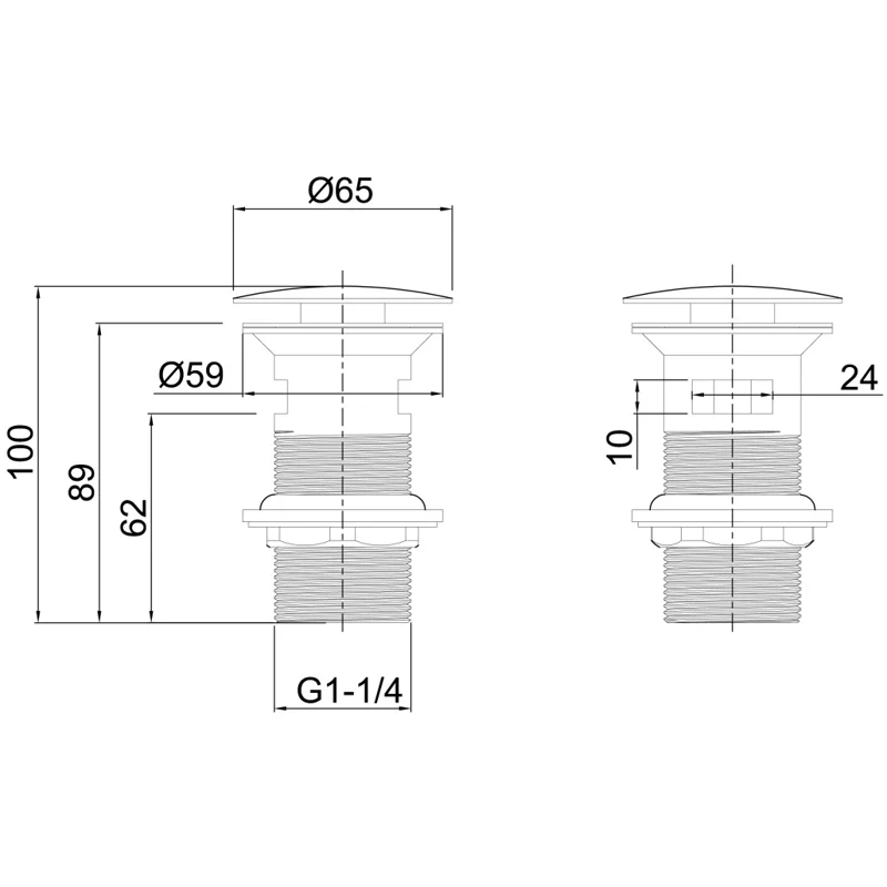 Донный клапан Allen Brau Priority 5.31023-21 белый матовый