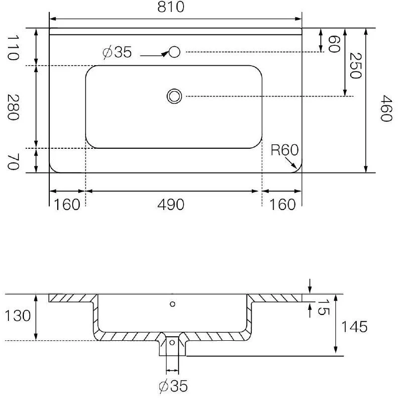 Раковина Allen Brau Paris 80 4.61001.20