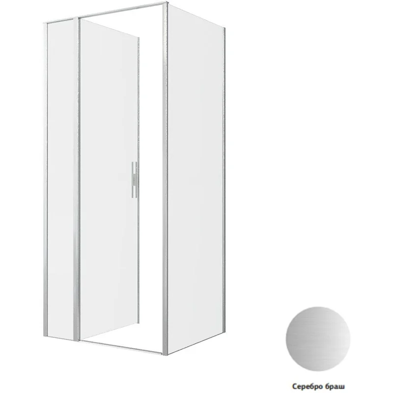 Душевой уголок Allen Brau Priority 90x80 3.31026.BA + 3.31041.BA серебро браш